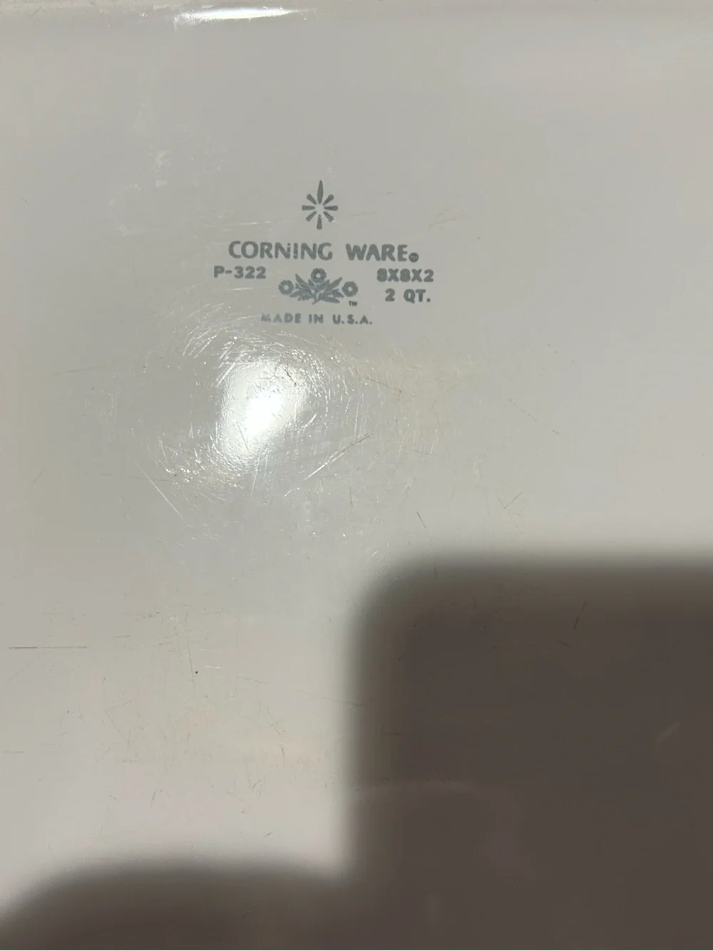 Corningware P-322 Blue Cornflower Pyroceram Baking Dish 8”x8”x2”